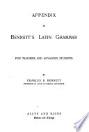 Appendix to Bennett’s Latin Grammar book image