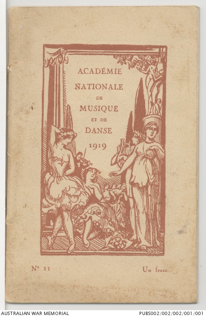 Academie Nationale de Musique et de Danse 1919 book image