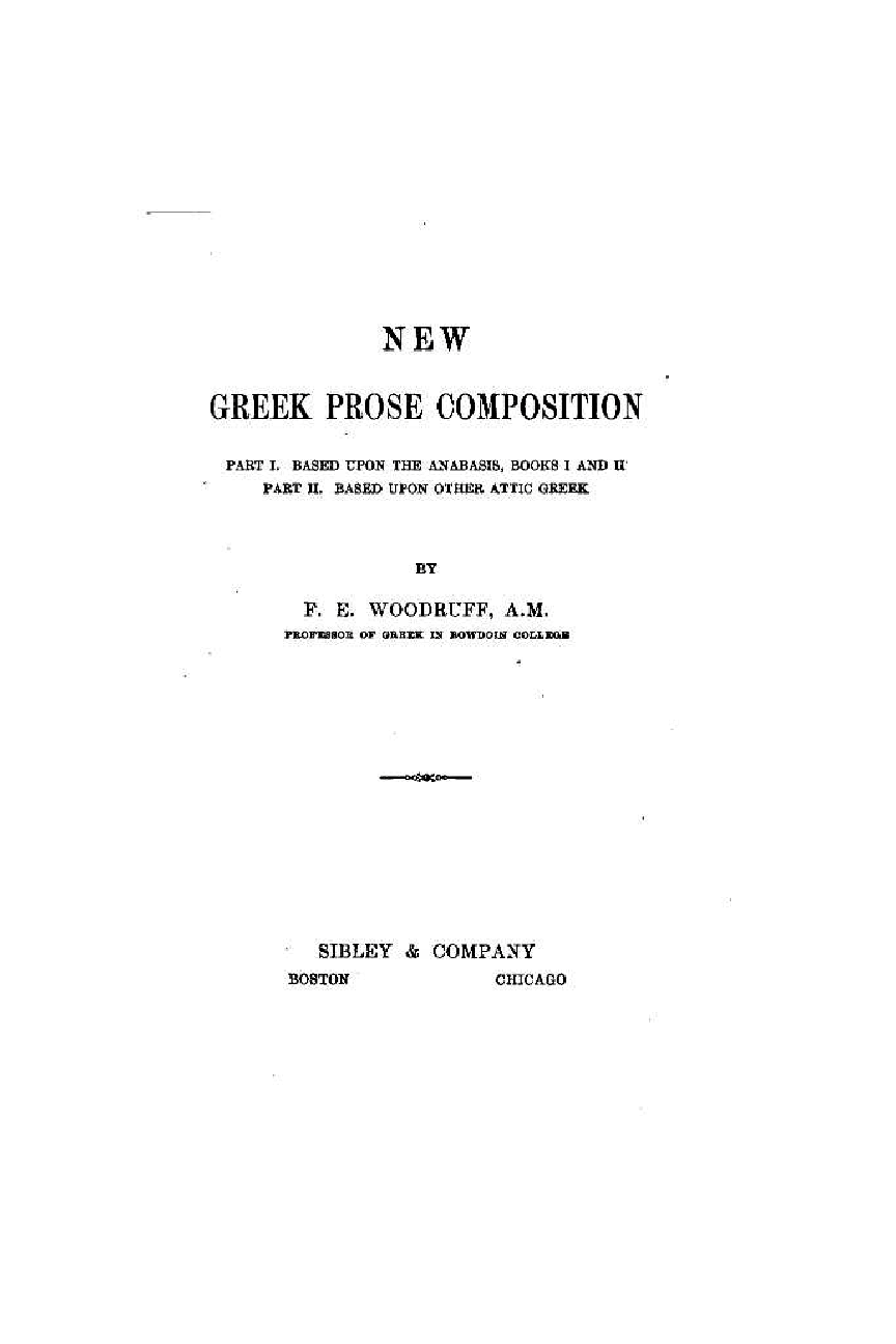 New Greek Prose Composition book image