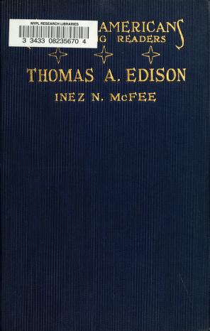 The Story of Thomas A. Edison book image