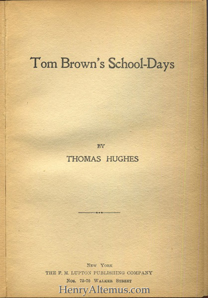 Tom Brown’s School Days book image